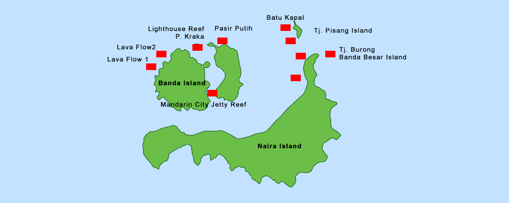 Banda Island Map Cruise and Diving