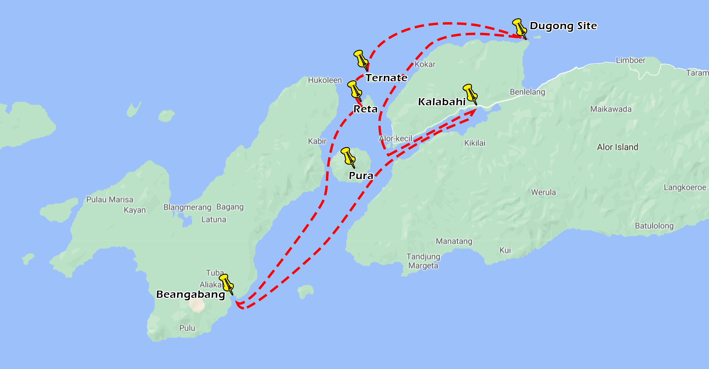 Alor Map Cruise and Diving